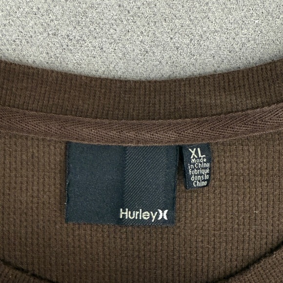 Lot Of 2 Y2K Volcom Hurley Shirts Mens XL Long Sleeve Waffle Weave Knit Thermal - Picture 4 of 14